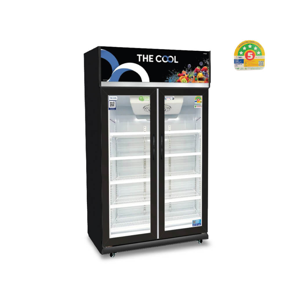 ตู้แช่เครื่องดื่ม 2 ประตู THE COOL รุ่น ALPHA 2P PREMIUM-SWB ความจุ 27.6 คิว สีดำ_1